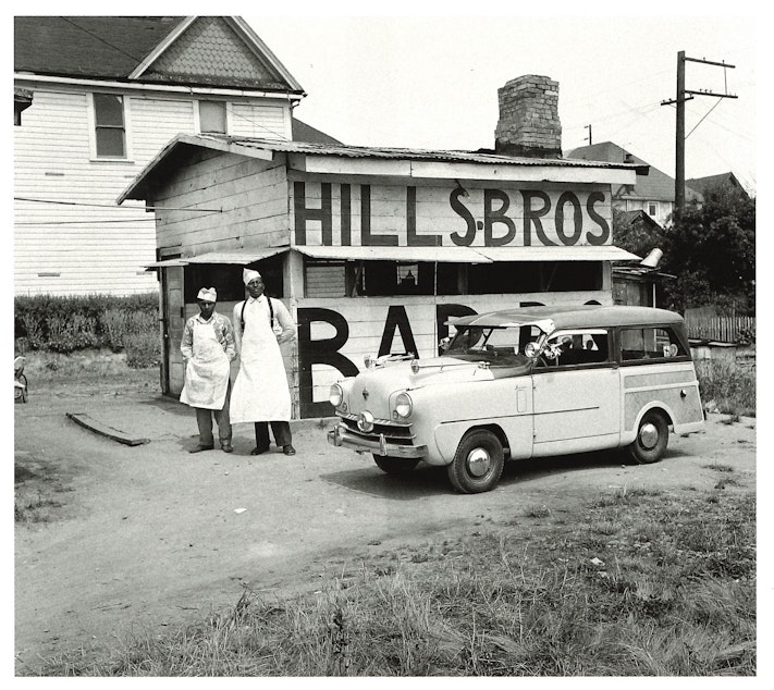 caption: Robert L. Hills and his brother Zeb owned the Hill Brothers BBQ in the Central District, featuring, according to 'Seattle on the Spot,' sweet potato pie, spicy sauce on smoked ribs and white bread and butter through the 1990s. 