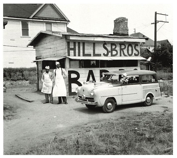 caption: Robert L. Hills and his brother Zeb owned the Hill Brothers BBQ in the Central District, featuring, according to 'Seattle on the Spot,' sweet potato pie, spicy sauce on smoked ribs and white bread and butter through the 1990s.