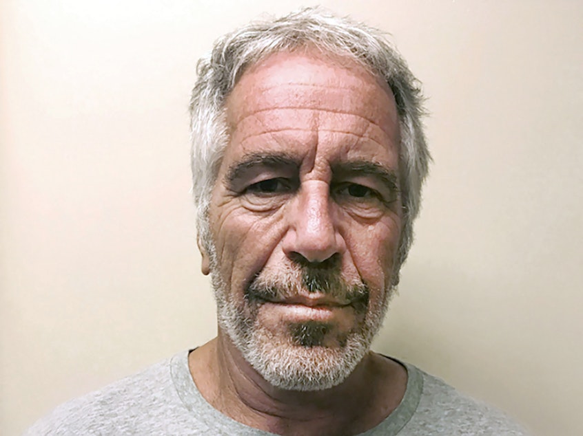 caption: This March 28, 2017, photo provided by the New York State Sex Offender Registry shows Jeffrey Epstein.