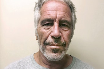 caption: This March 28, 2017, photo provided by the New York State Sex Offender Registry shows Jeffrey Epstein.