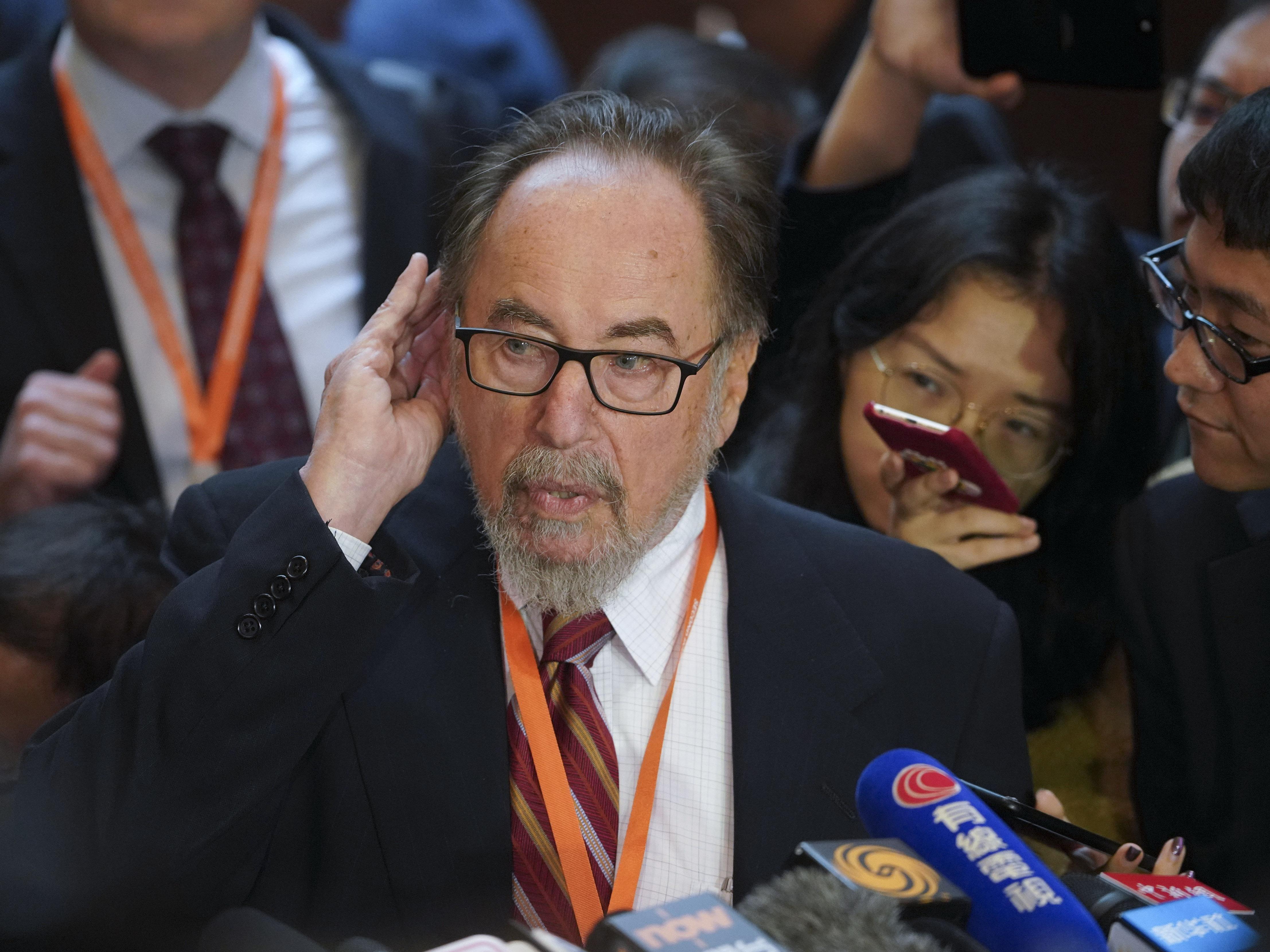 caption: American biologist David Baltimore criticized a fellow scientist who claims he has edited the genes human embryos during the Second International Summit on Human Genome Editing at the University of Hong Kong.