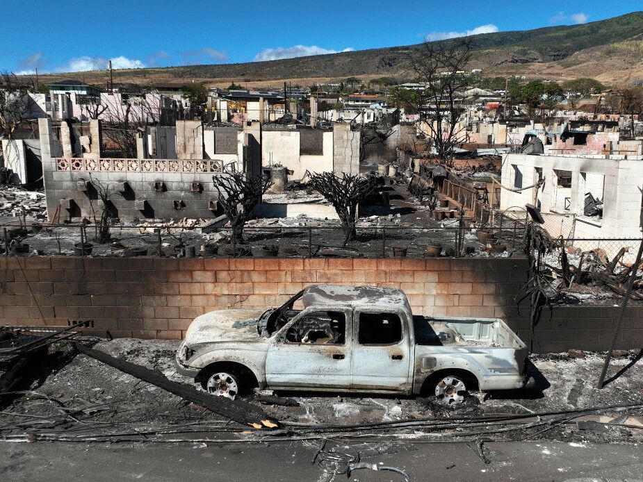 caption: The destructive wildfire that hit Lahaina a year ago revealed major gaps in Maui's wildfire policy. Officials are just starting to address them. 