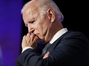 caption: President Biden is most unpopular among members of Generation X, who lean more conservative than those in other generations.