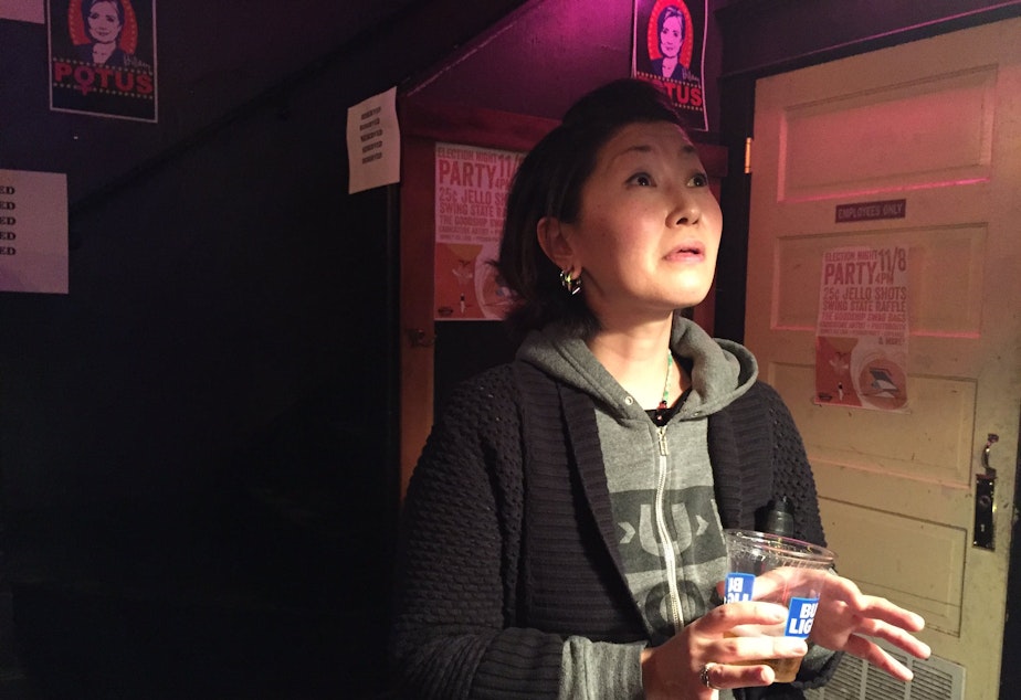 Momo Nikaido, 33, of Bellevue says she always thought herself a Democrat, but this is first election she has voted.