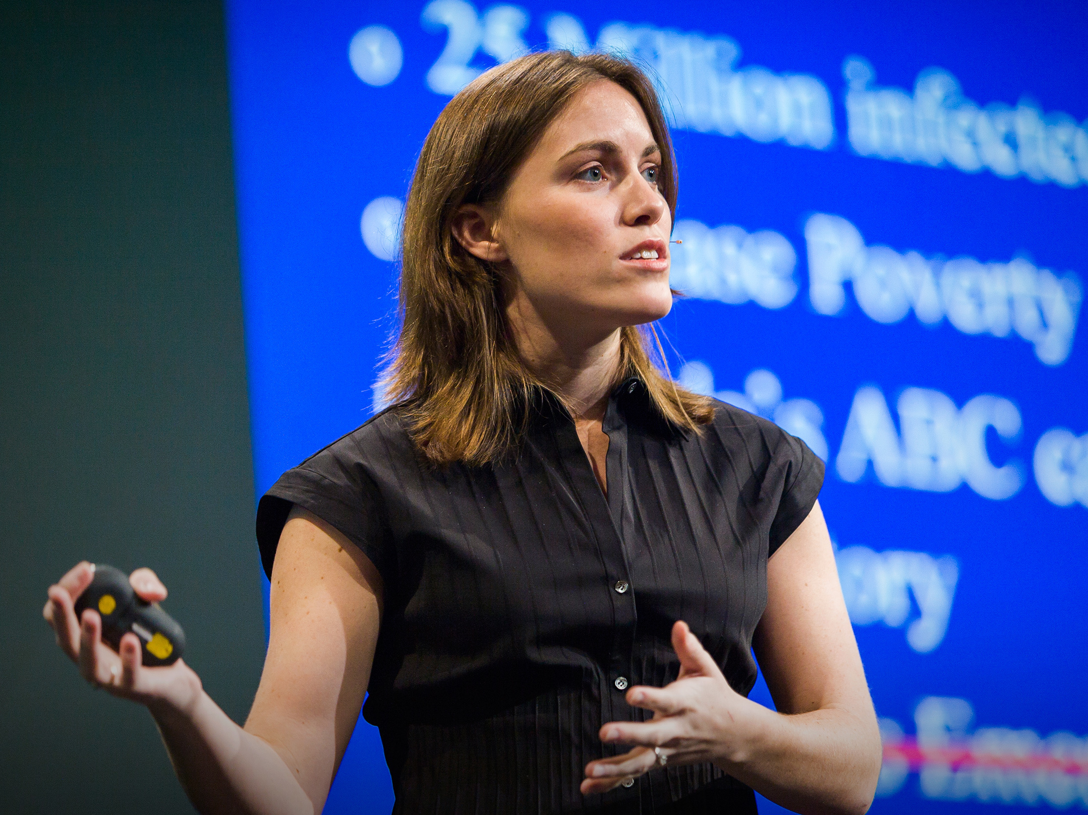 Emily Oster on the TED Stage.
