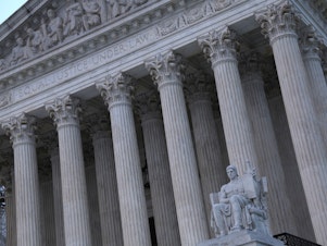 caption: A view of the U.S. Supreme Court in Washington, D.C., on June 5.