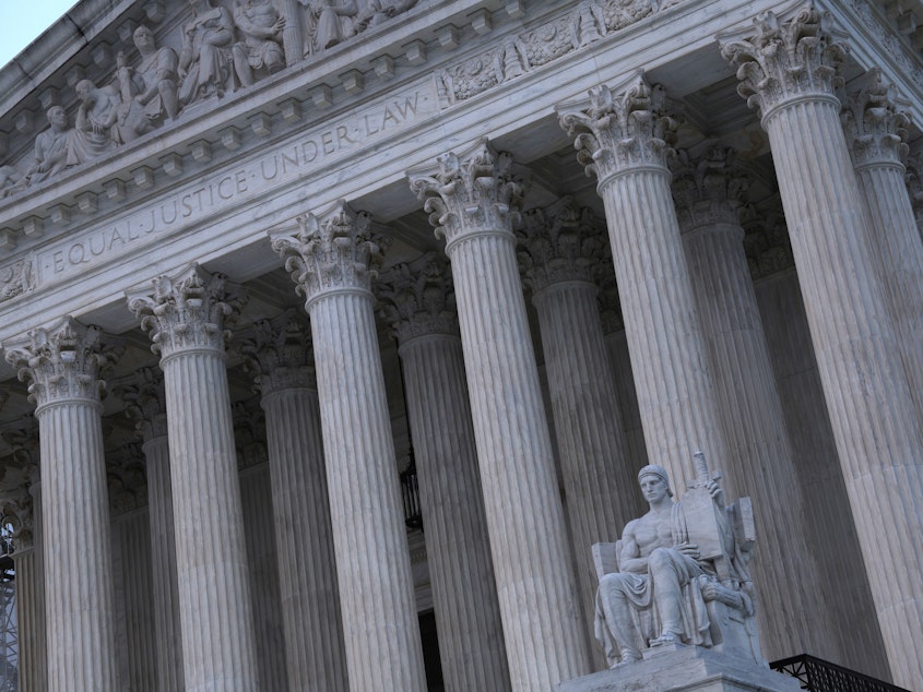 caption: A view of the U.S. Supreme Court in Washington, D.C., on June 5.