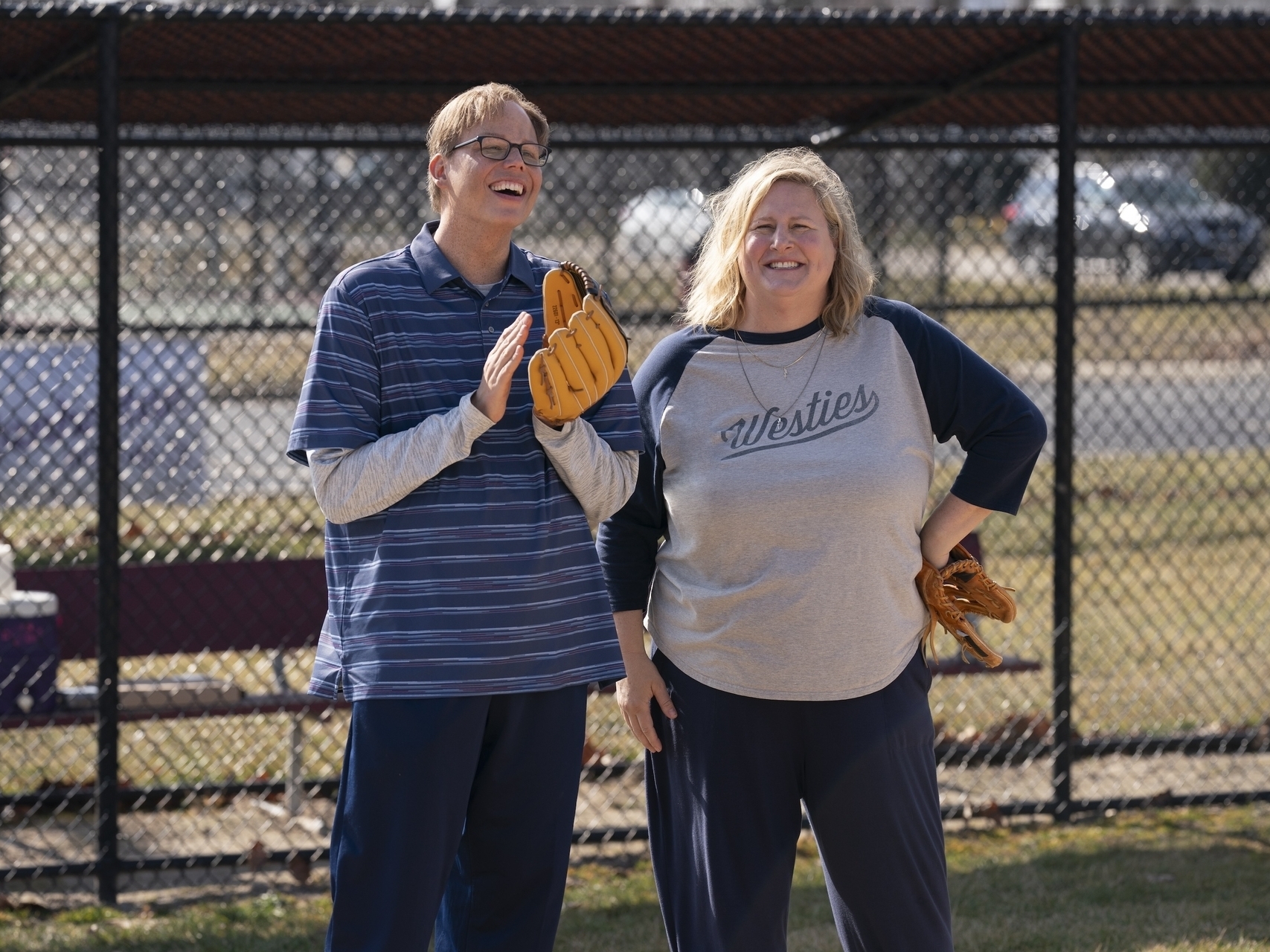caption: Jeff Hiller and Bridget Everett star as Joel and Sam in <em>Somebody Somewhere</em>.