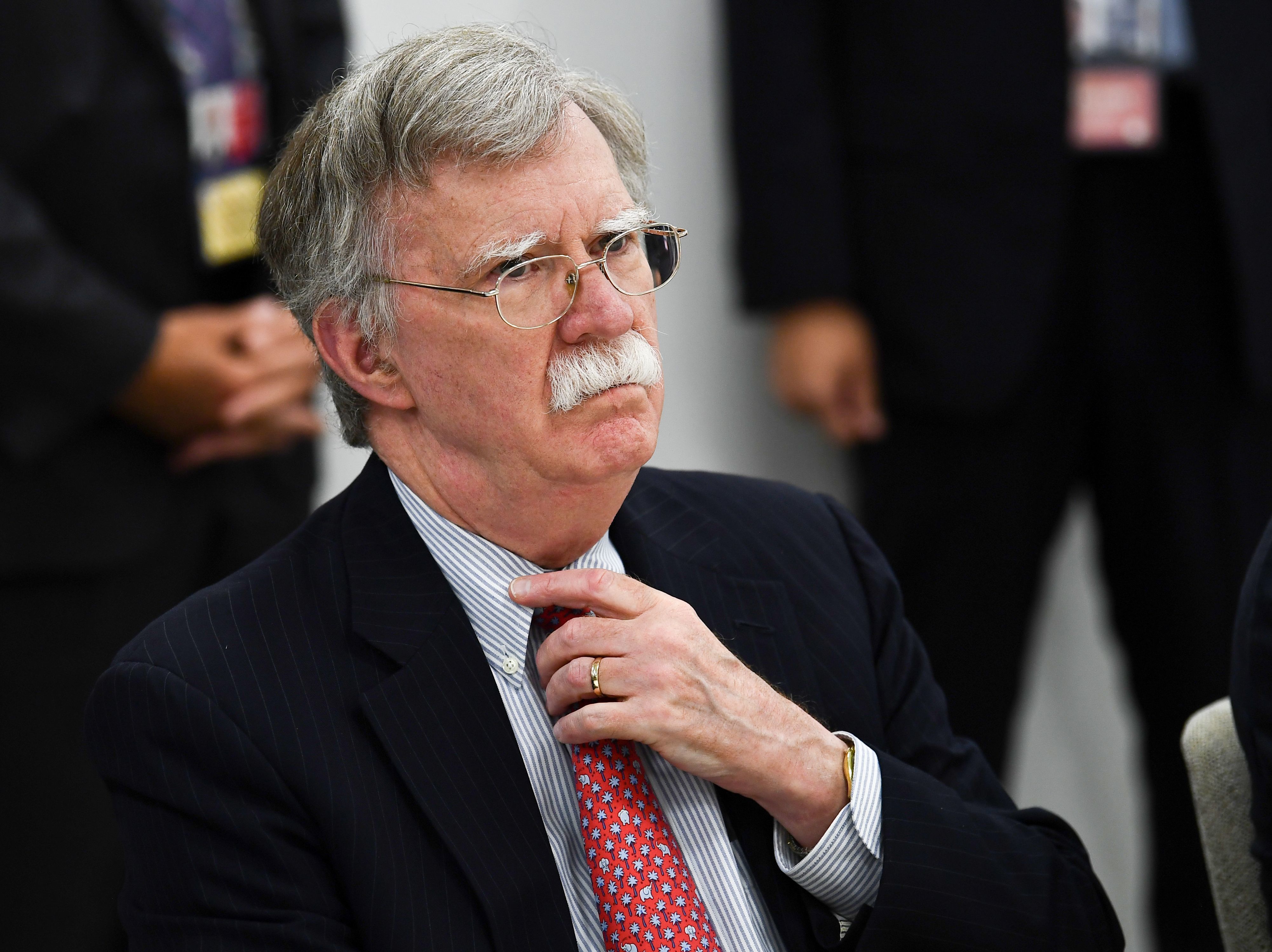 caption: John Bolton, pictured in June 2019 in Japan, talked with NPR about his time in the White House as national security adviser.