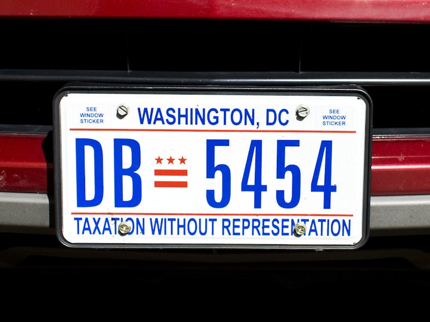 caption: For decades, D.C. license plates have bemoaned the district's lack of representation. There are renewed efforts in Congress to grant D.C. statehood.