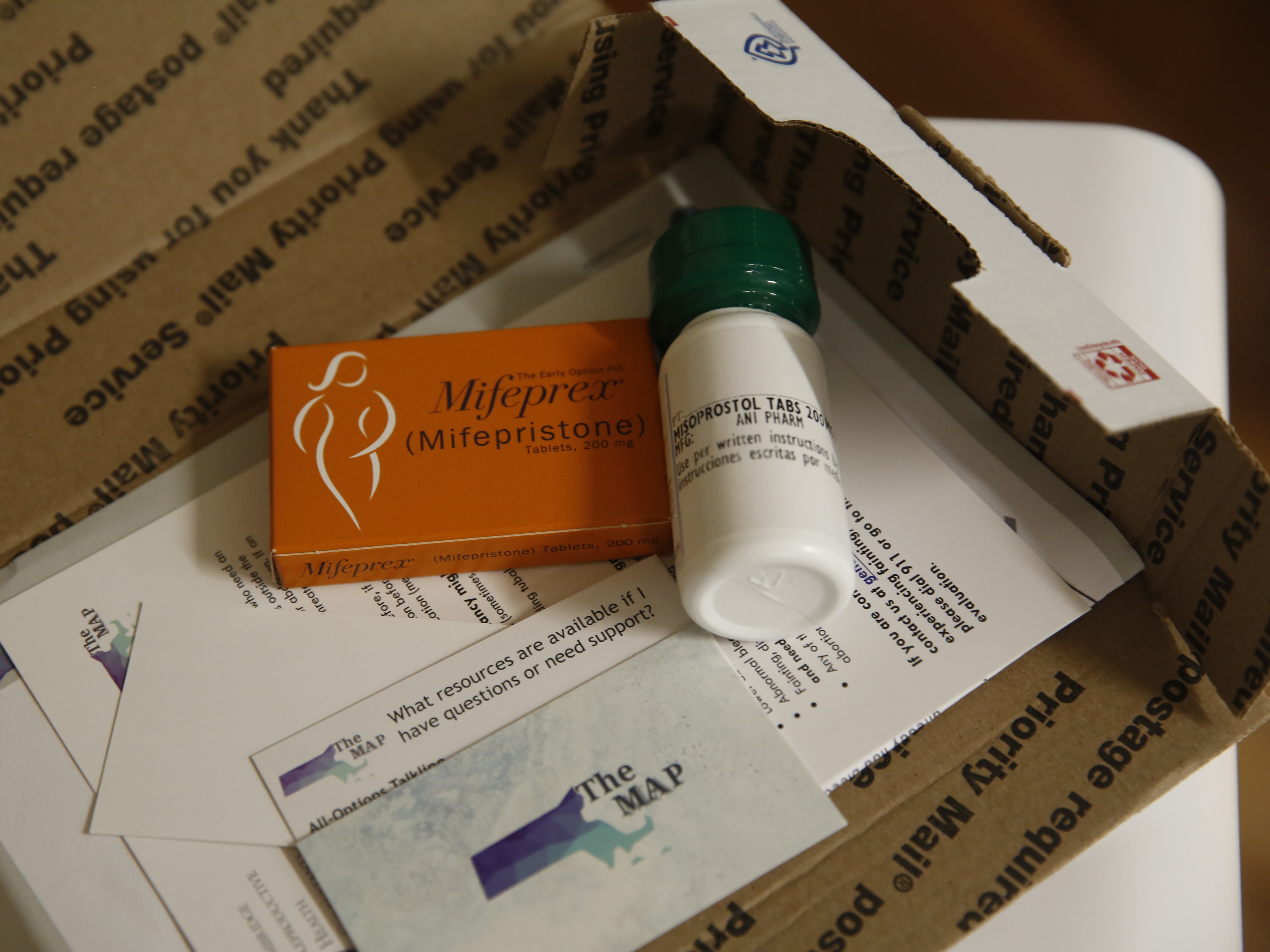 caption: Medication abortion with the two-drug regime of mifepristone and misoprostol is the most common form of abortion in the U.S.