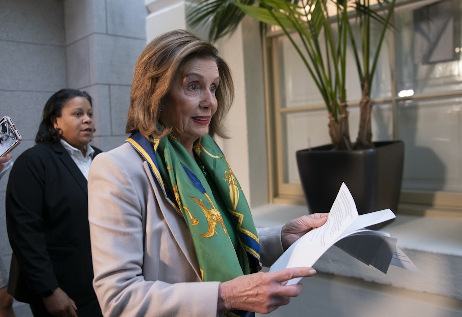 Speaker Nancy Pelosi told Democrats the House will vote to send the articles of impeachment against President Trump to the Senate Wednesday