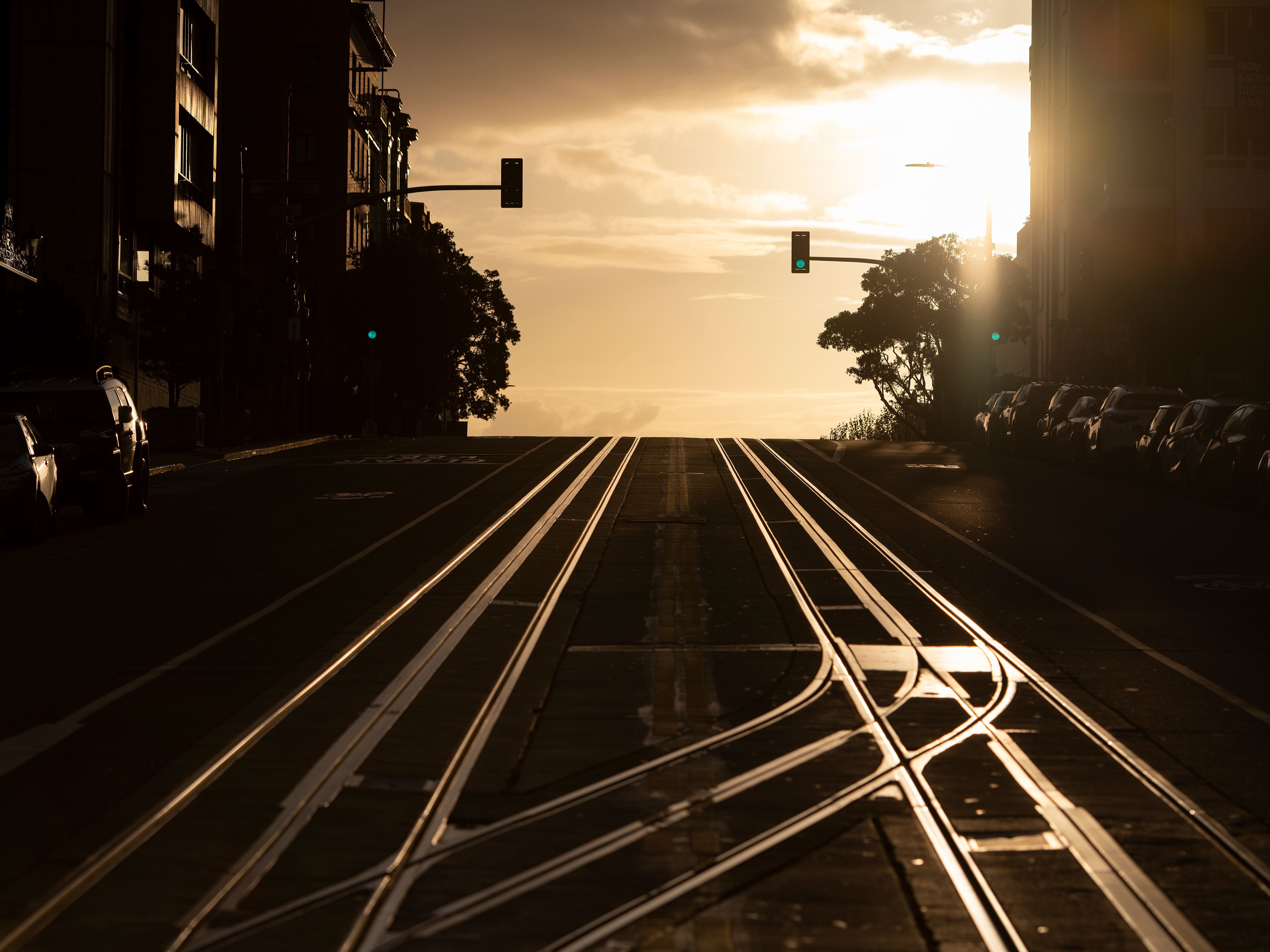caption: San Francisco's California Street, usually filled with cable cars, is seen empty on March 18, 2020, after residents were ordered to shelter in place in an effort to help prevent the spread of the coronavirus. Author Lawrence Wright's new novel imagines a mysterious virus that sweeps the globe. "All I'm doing is examining the world that we live in and extrapolating where it might go," he says.