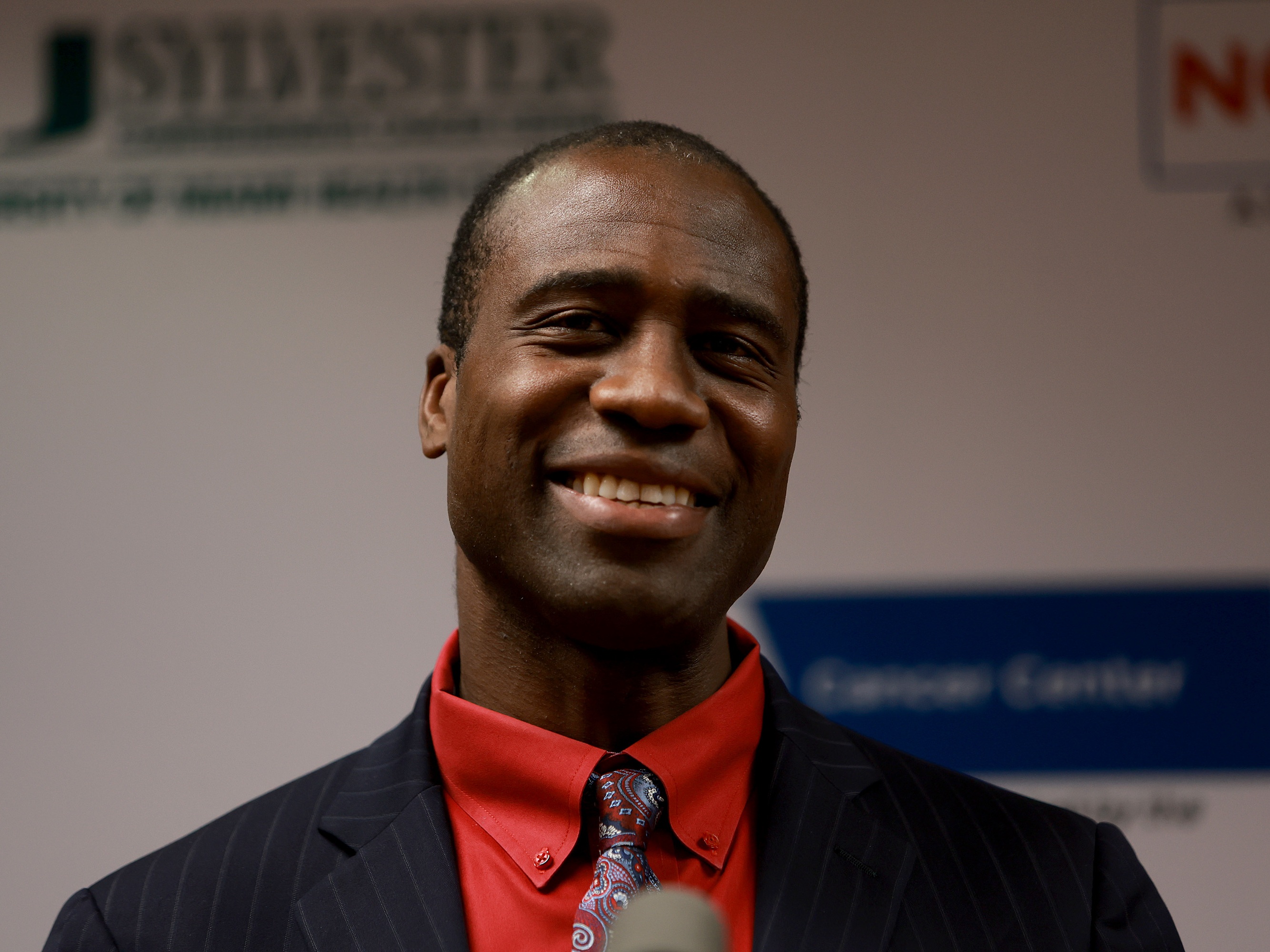 caption: Florida's Surgeon General Dr. Joseph Ladapo at a press conference at the University of Miami Health System Don Soffer Clinical Research Center on May 17, 2022, in Miami.