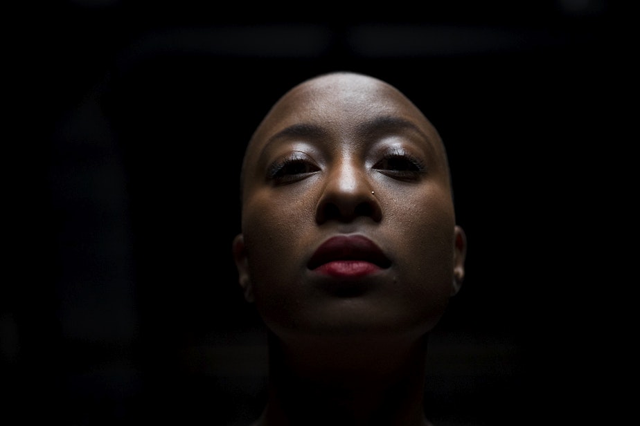 caption: Jade Solomon Curtis poses for a portrait on Tuesday, January 2, 2018, at Spectrum Dance Theater in Seattle. Dance helped Curtis grapple with the racism that she's experienced throughout her life, in the south where she grew up and in her adopted Northwest home. 