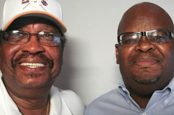 caption: The late Rev. Farrell Duncombe (left) spoke with his friend Howard Robinson for a StoryCorps conversation in 2010 about how his role models helped shape him as a leader in his Alabama community.