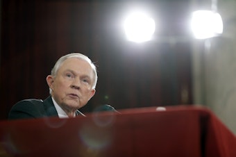 caption: Attorney General Jeff Sessions testifies on Capitol Hill in Washington, Tuesday, Jan. 10, 2017, at his confirmation hearing before the Senate Judiciary Committee.