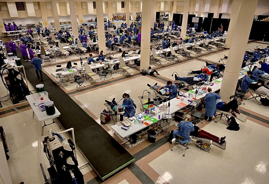 caption: The dental floor at the Seattle/King County Clinic