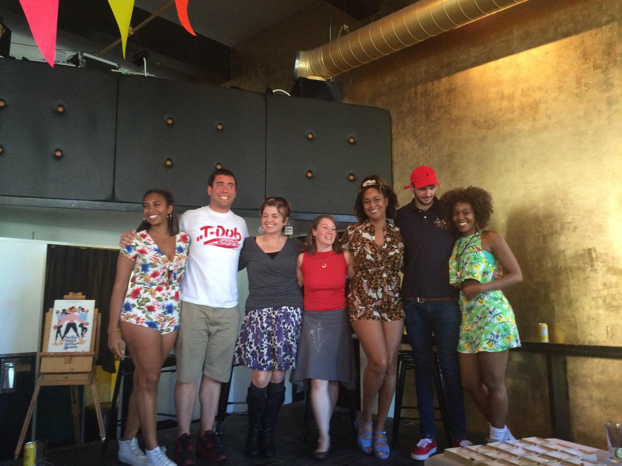 caption: Alaina Caldwell, Gerald Elliott, Jodi White, Alissa Wehrman, Eula Scott Bynoe, Matthew Brasco and Jasmine Jackson.