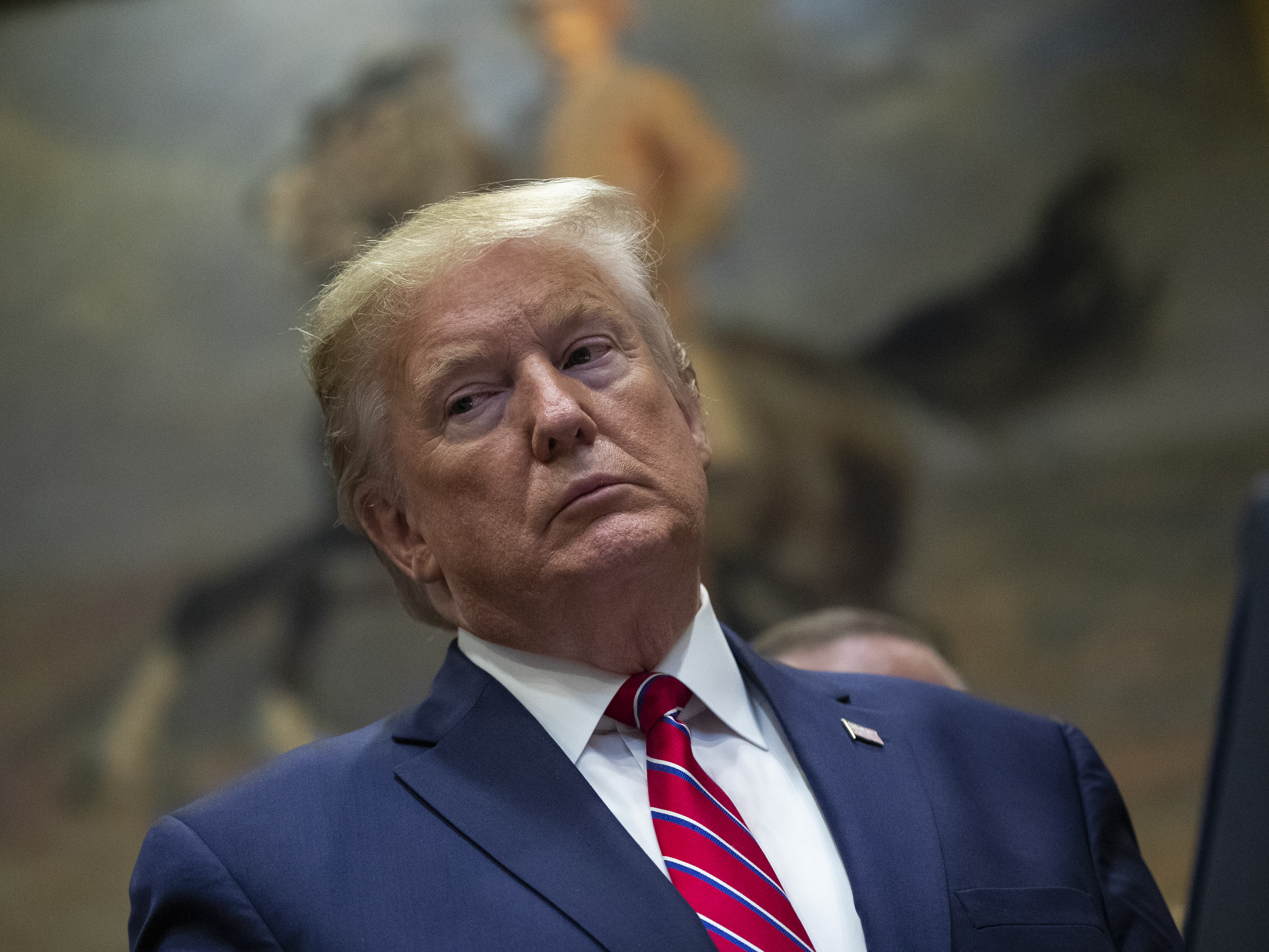 caption: President Trump tweeted on Monday that he likes the idea of providing written testimony to House lawmakers leading the impeachment inquiry.