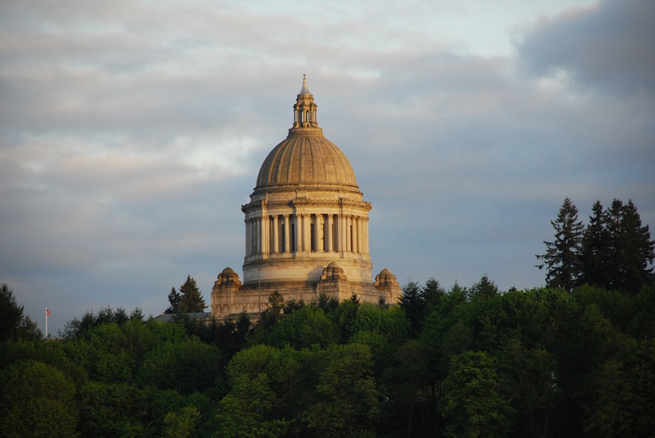 caption: The Washington state Capitol in Olympia.