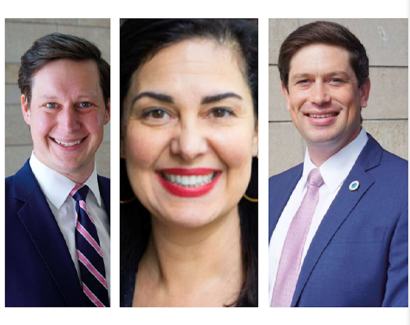 caption: From left, Seattle City Council incumbents Andrew Lewis (District 7), Tammy Morales (District 2), and Dan Strauss (District 6).