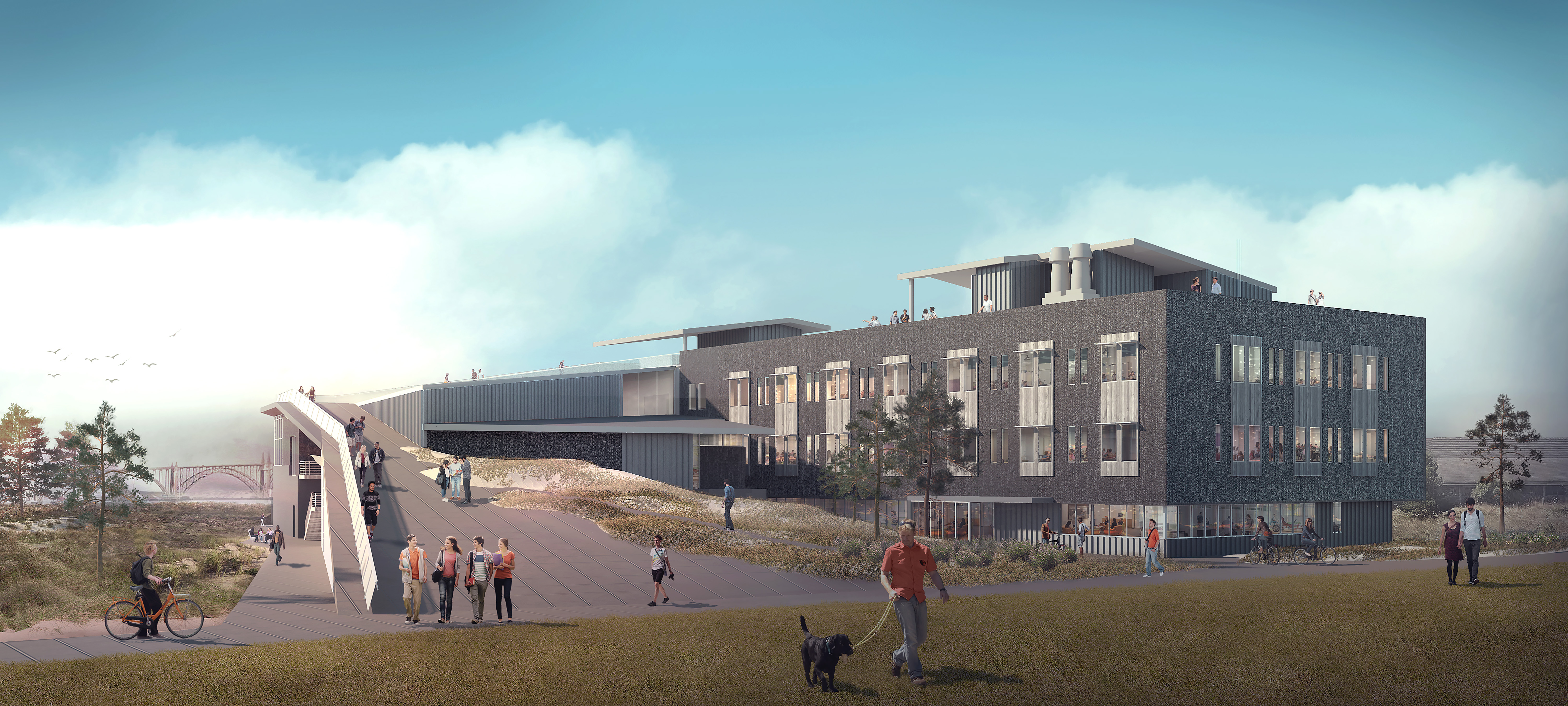 caption: Artist's rendering of new Marine Studies Building now under construction.