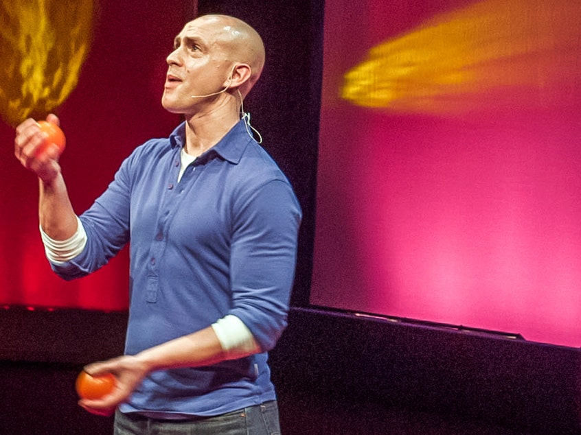caption: ANDY PUDDICOMBE, UnSeen Narratives, Ted Salon, Unicorn Theatre, Tooley St. London. 10 May 2012.
