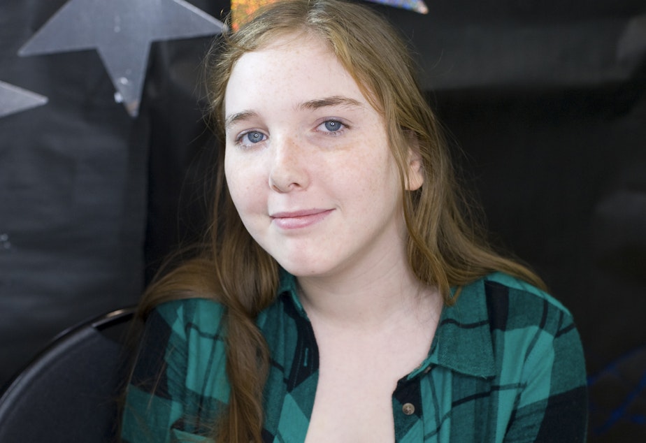 caption: Fallon, 17, suffered a psychotic episode in sophomore year of high school.