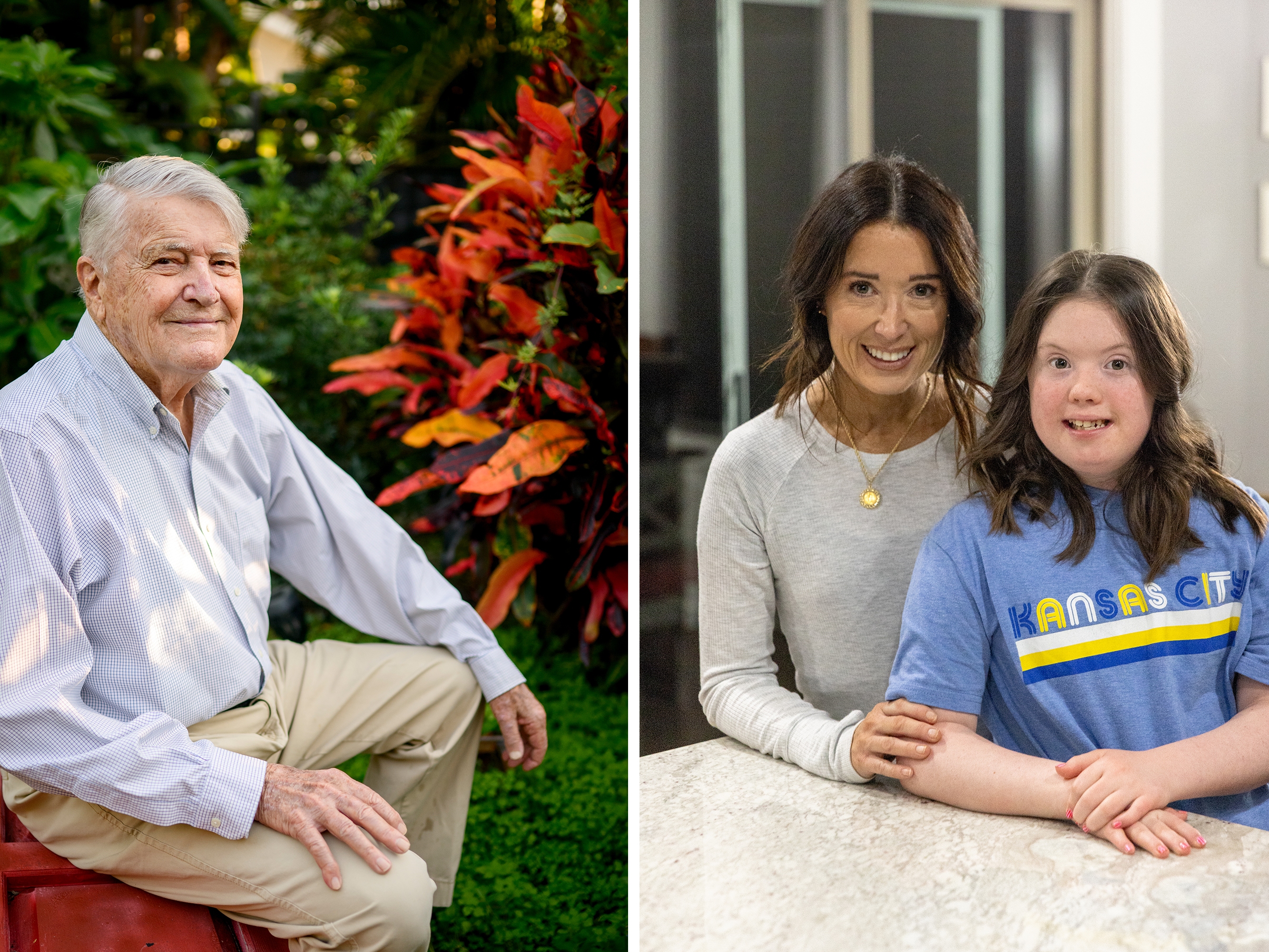 caption: <strong>Left:</strong> Ed Martin was one of the authors of the law now known as IDEA. Before the law, children with disabilities were often turned away from public schools. "They were invisible," says Martin. <strong>Right:</strong> Maggie Heilman and her daughter, Brooklynn, 14, at their home in a Kansas City suburb. Brooklynn has Down syndrome and her own special education plan thanks to IDEA.