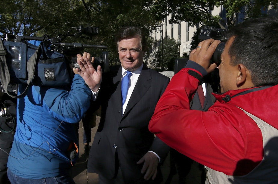 caption: Paul Manafort, President Donald Trump's former campaign chairman, and Manafort's business associate Rick Gates have pleaded not guilty to felony charges of conspiracy against the U.S. and other counts. 