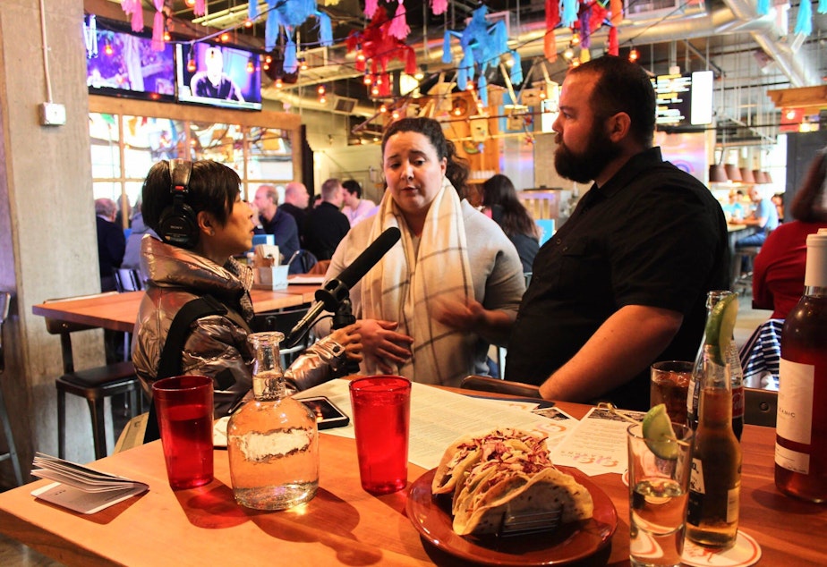 caption: The restaurants at Tom Douglas Seattle Kitchen are offering specials to entice people to stay during the three week viaduct closure.