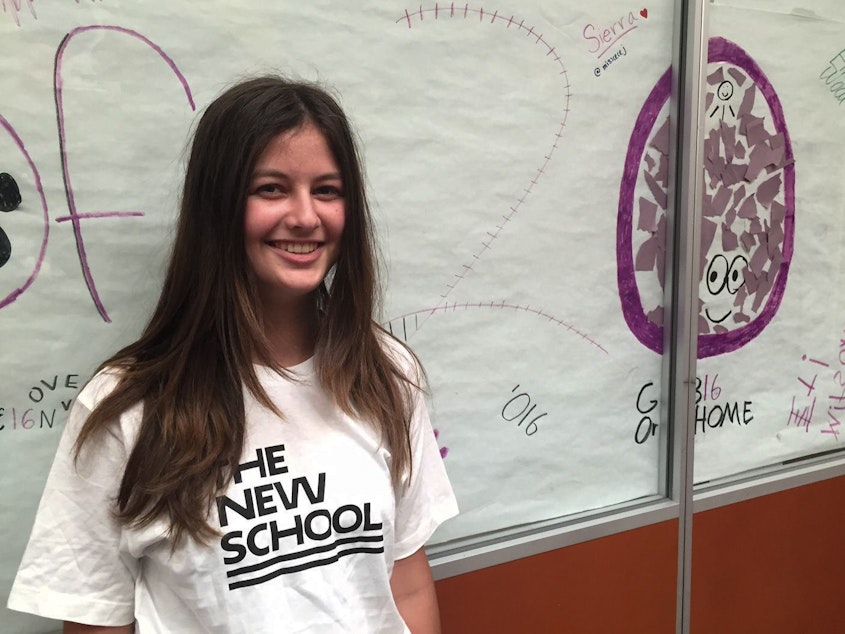 caption: Despite missing much of her freshman year of high school because of a concussion, Daisy Emminger will be attending the New School in New York this fall.