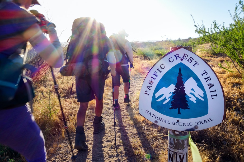 caption: The Pacific Crest Trail traverses the West Coast, from the U.S.-Mexico border to British Columbia, Canada.