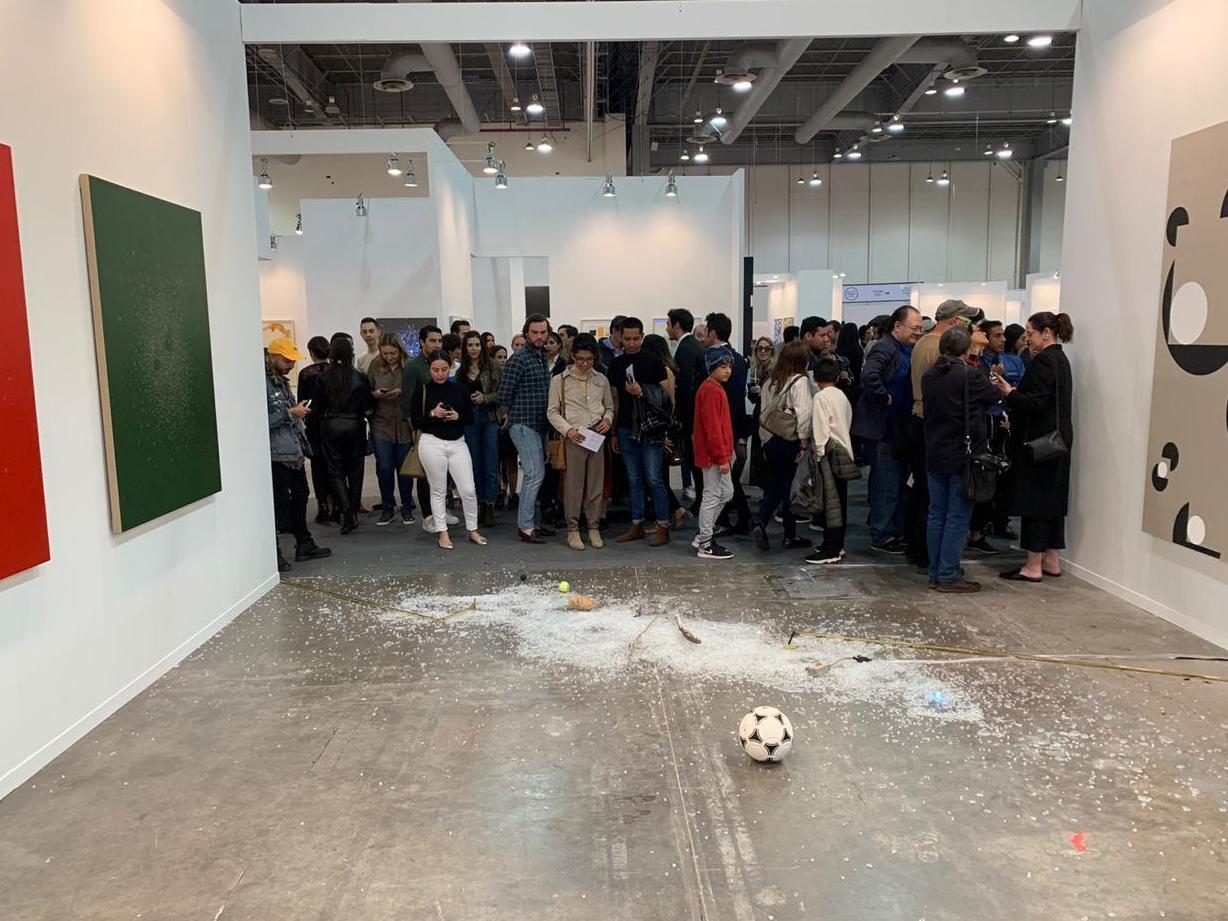 caption: The piece shattered on Saturday.