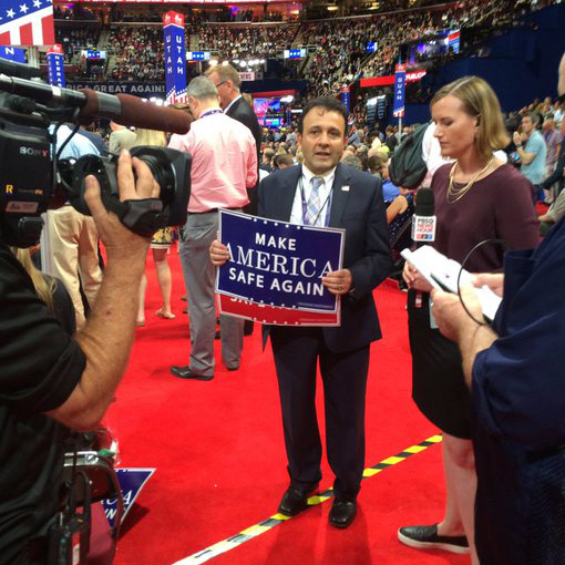 caption: Washington delegate Hossein Khorram is a supporter of Donald Trump.