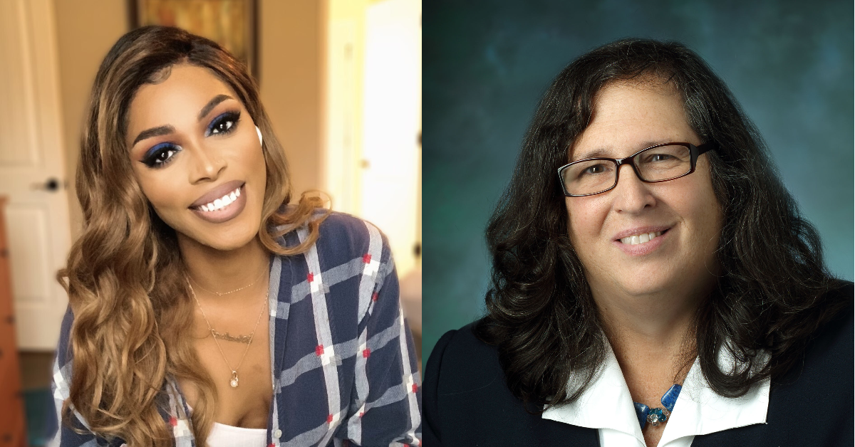 caption: Air Force veteran Avalisa Ellicott (left) and Navy veteran Paula Neira. (Courtesy)