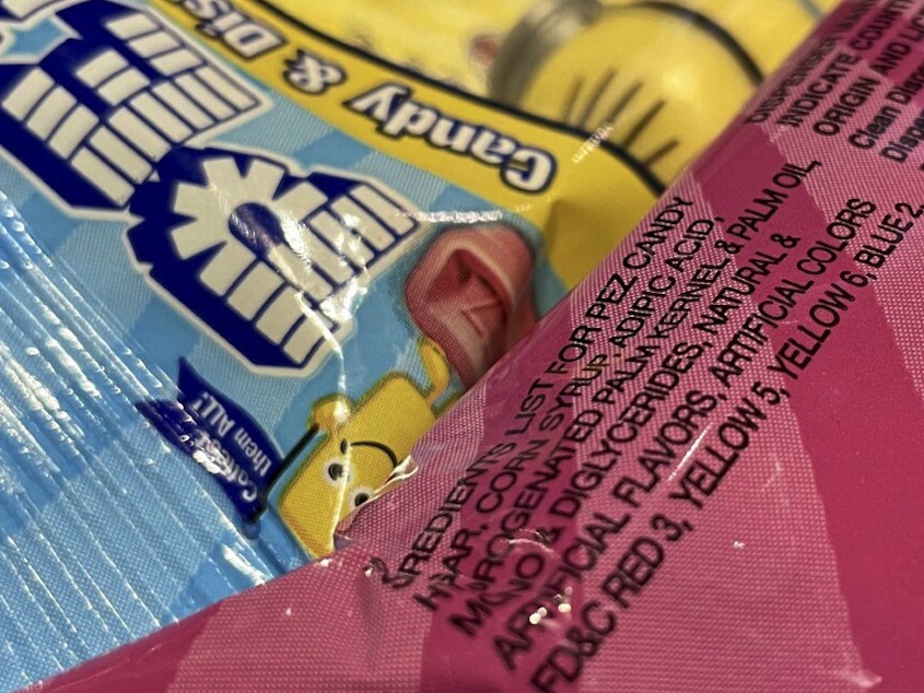 caption: Pez candy is on display at a store in Lafayette, Calif., on March 24, 2023.