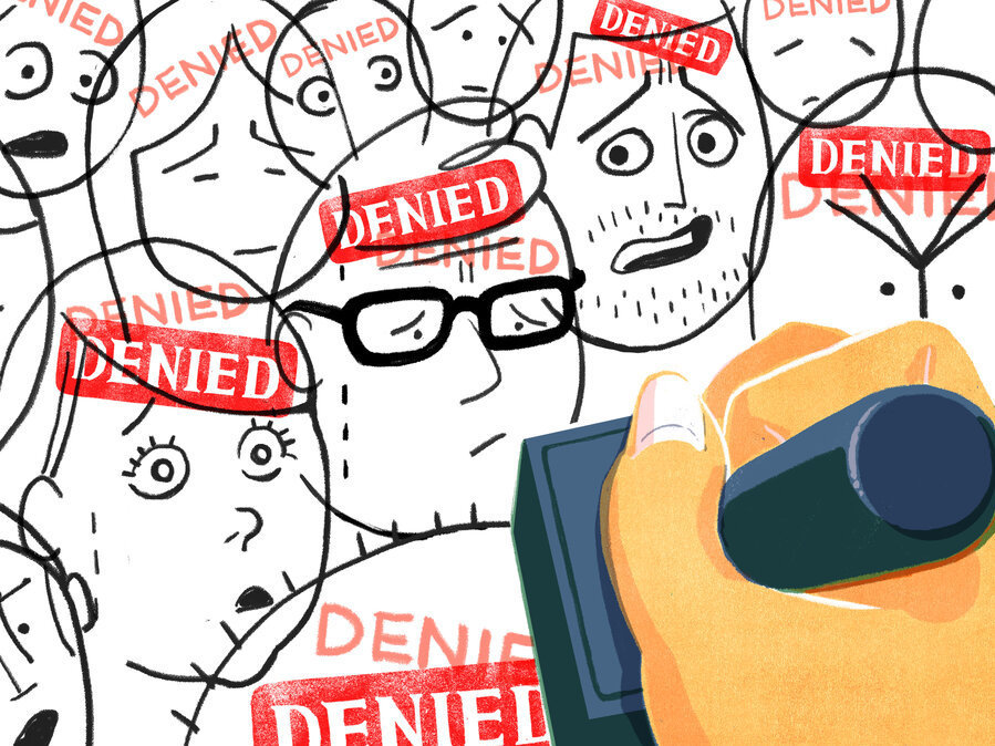 Applicants stamped with a "denied" stamp.