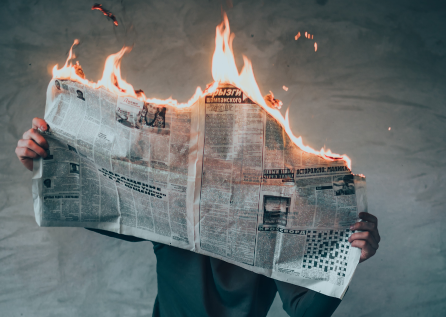 newspaper fire infodemic