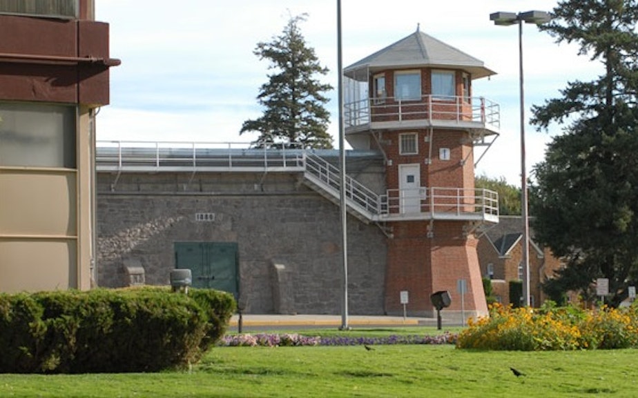 caption: A photo of the Washington State Penitentiary in Walla Walla, Washington, where inmates were placed in solitary confinement following a food strike. 