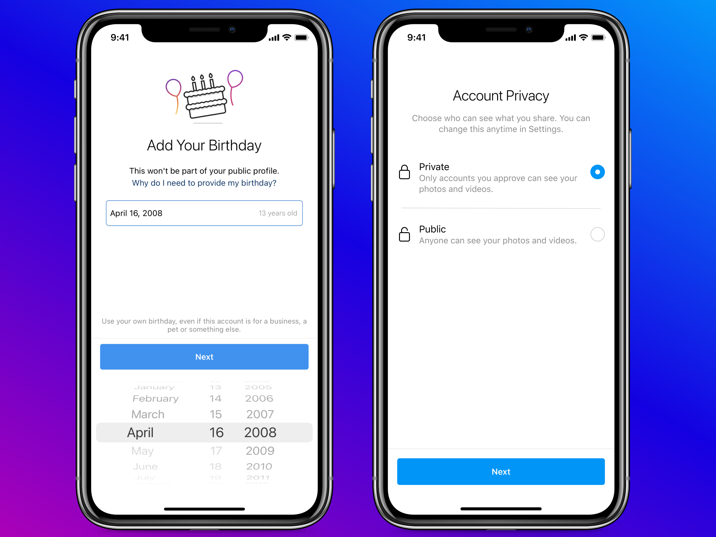 caption: When kids under 16 join Instagram, their accounts will be made private automatically, as part of new safety settings for teens.