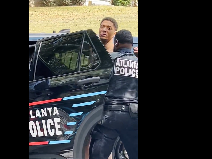 caption: Derrick Groves, seen here in a video of his arrest by Atlanta police, is expected to be extradited back to Louisiana.