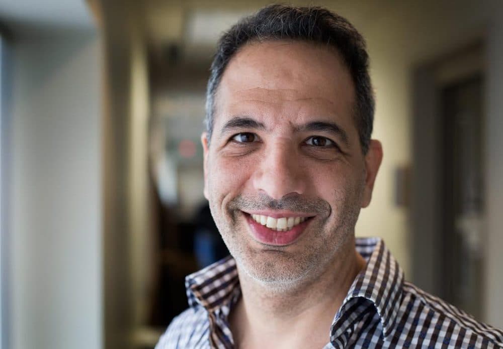 caption: Yotam Ottolenghi is a world renowned chef and cookbook author. (Robin Lubbock/WBUR) 