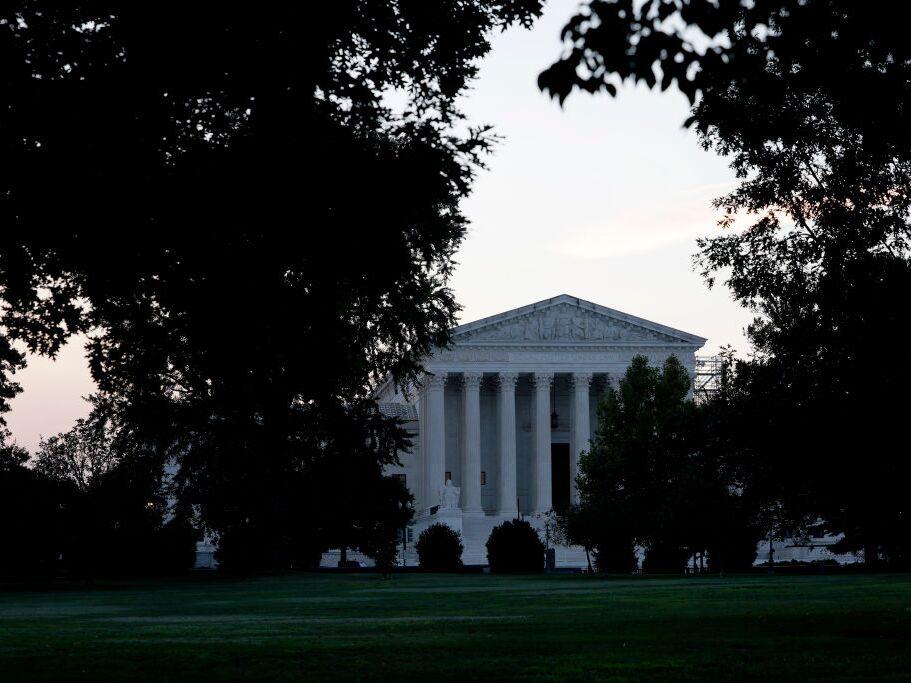 caption: A view of the U.S. Supreme Court building