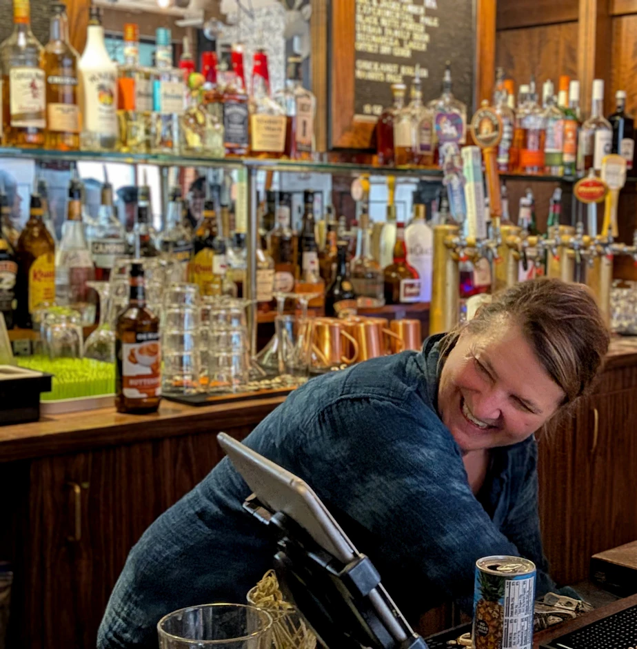 caption: Wendy Morales ran the Blue Star Cafe & Pub in Wallingford after inheriting it from her father.