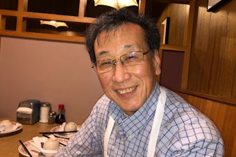 caption: Harry Chan at his restaurant, Tai Tung, March 5, 2020.