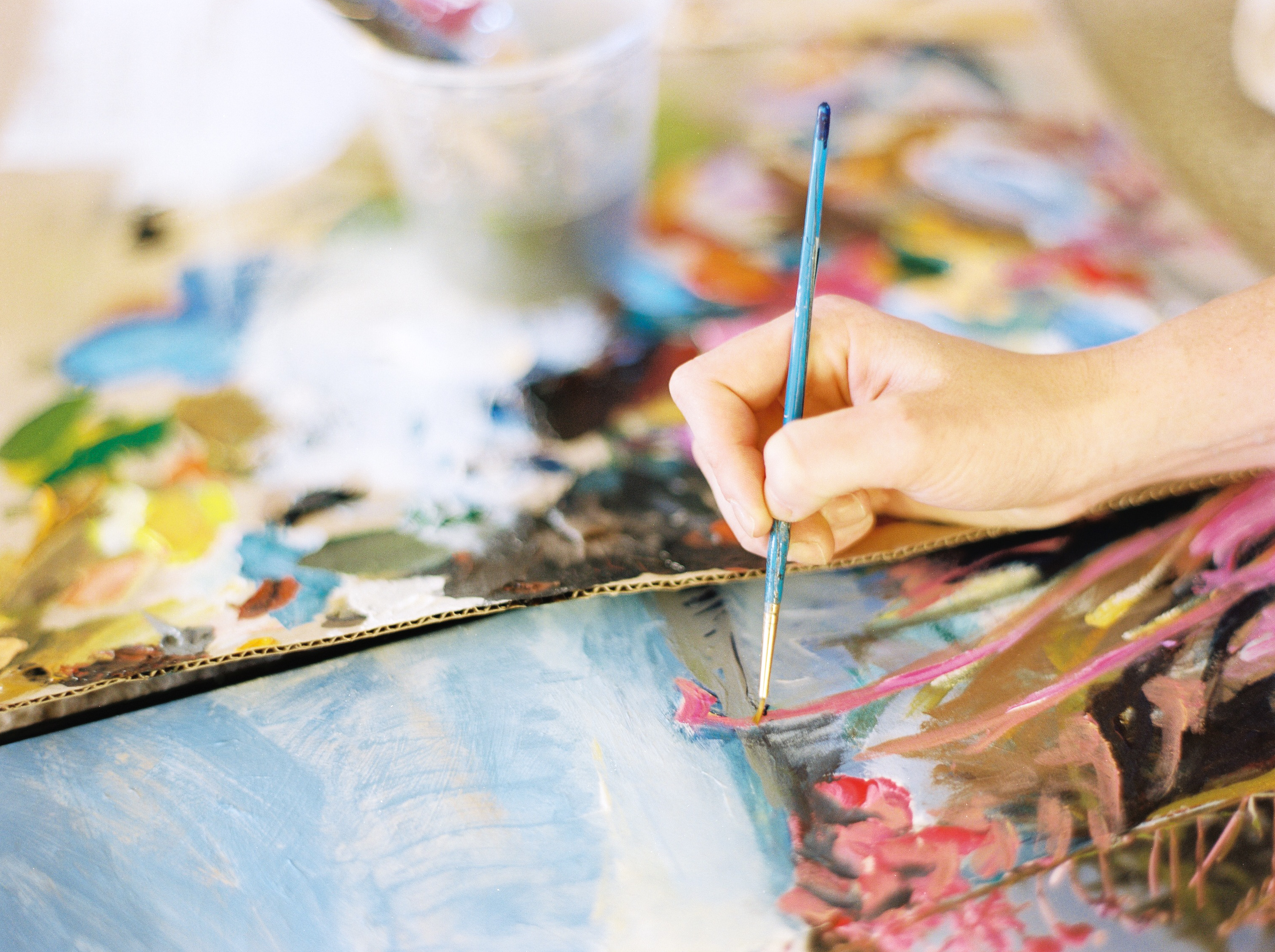 caption: Niki Keenan at work in her home studio.