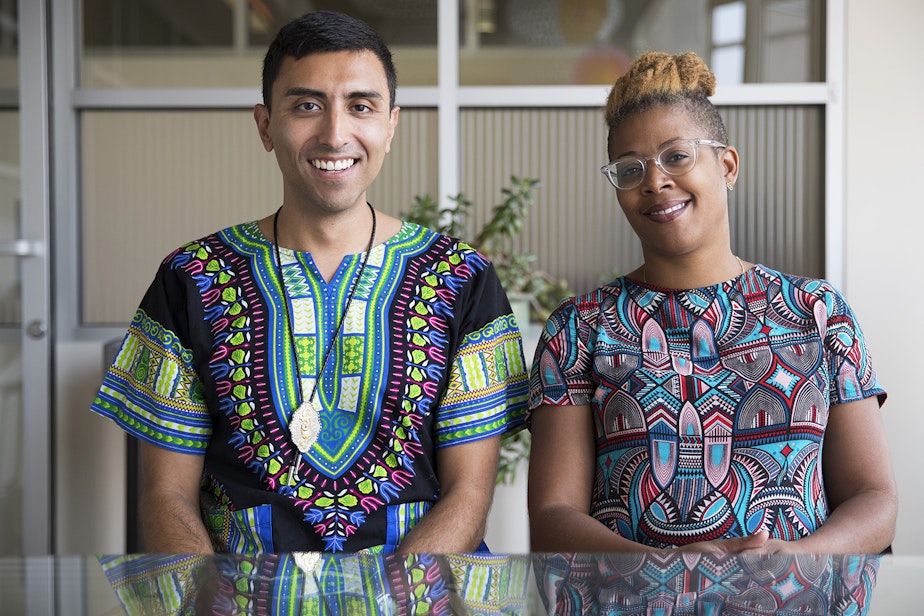 caption: Phillip Chavira and Shontina Vernon