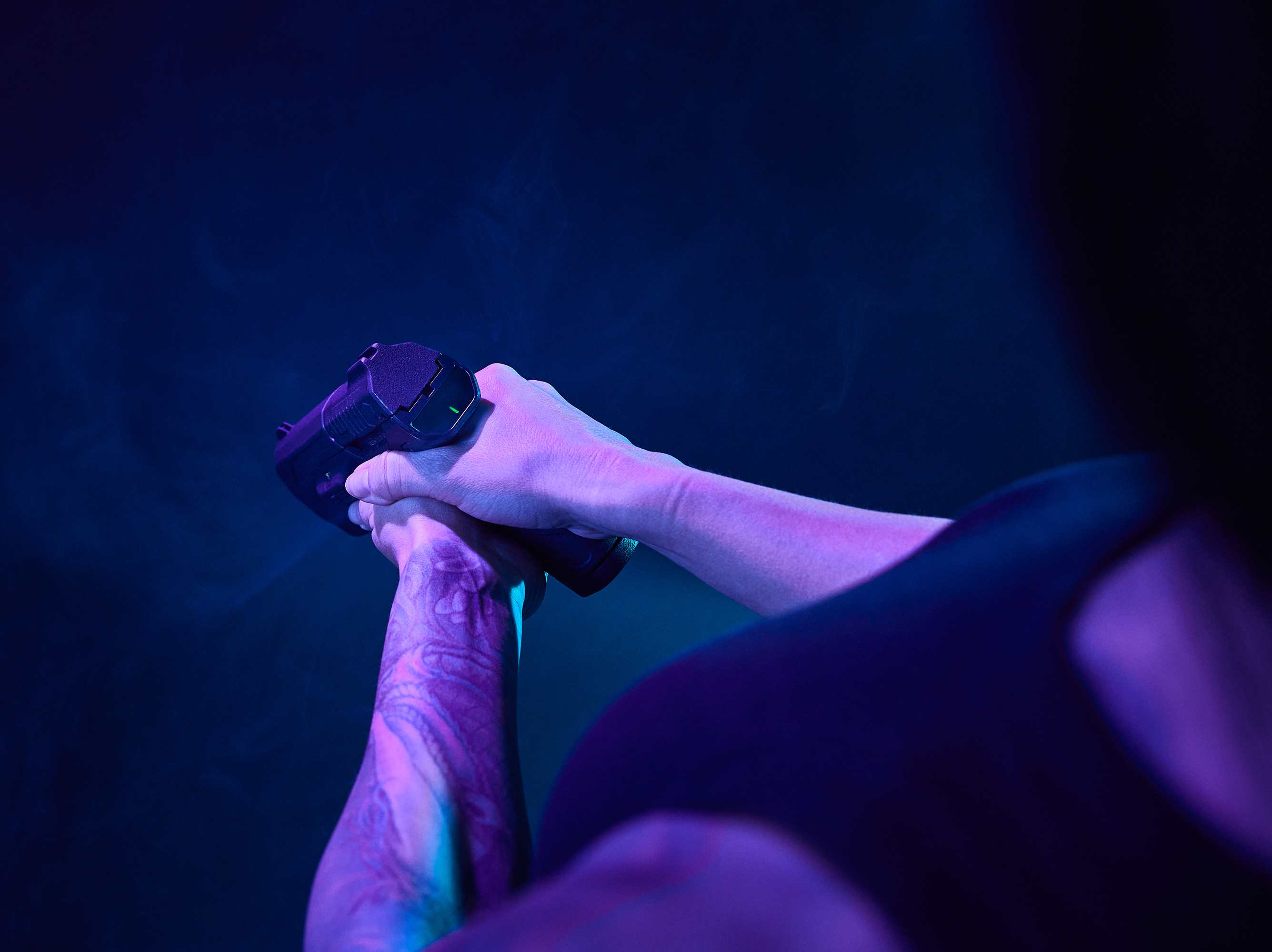 caption: Biofire founder Kai Kloepfer says his goal in creating this 9mm smart gun is to "have an incremental positive impact on sort of the uniquely American challenge of gun deaths."